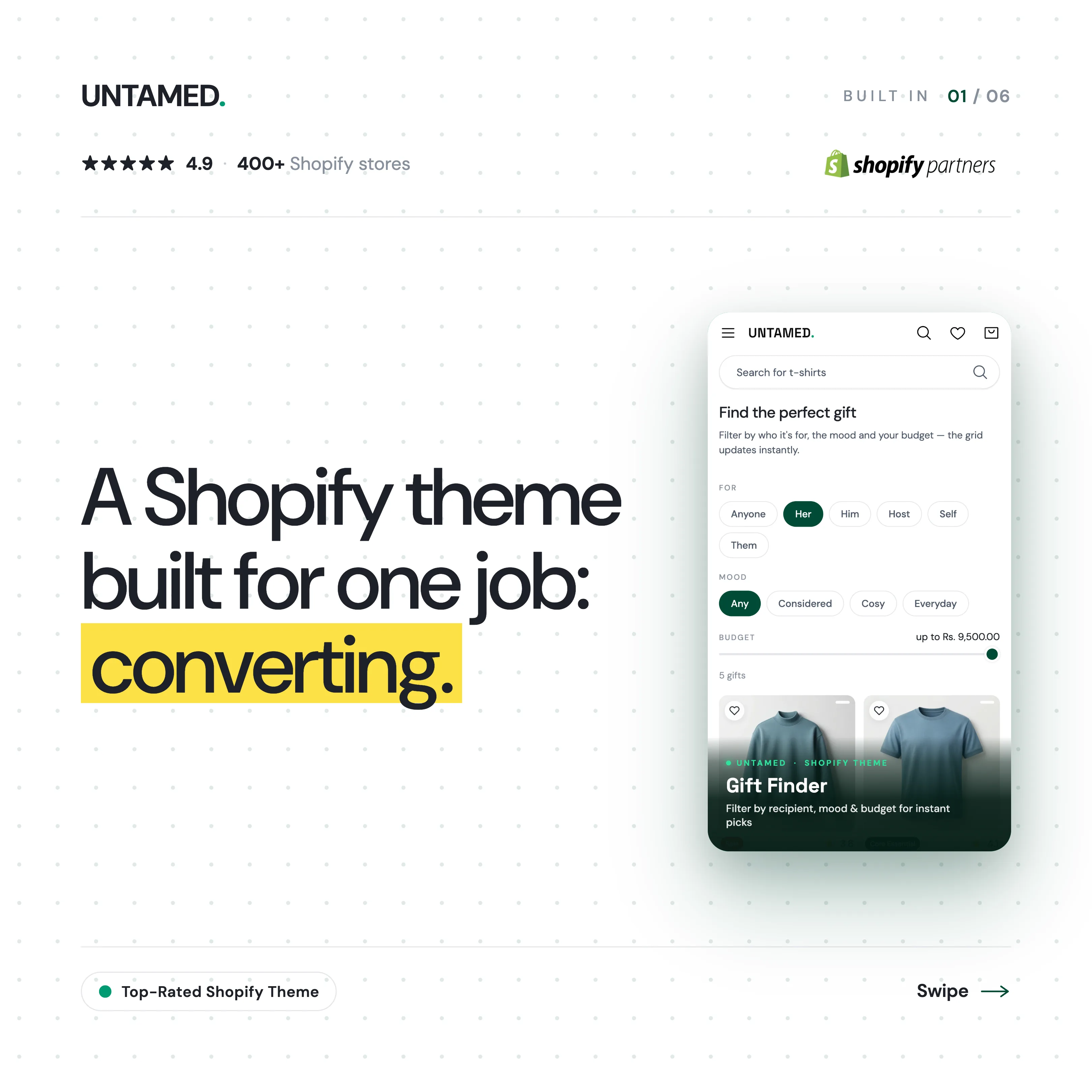 Untamed — built to do one job — turn browsers into buyers