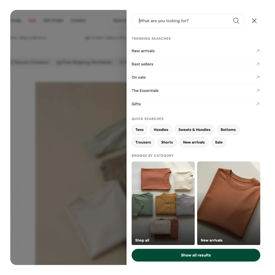 Search That Sells in the Untamed Shopify theme